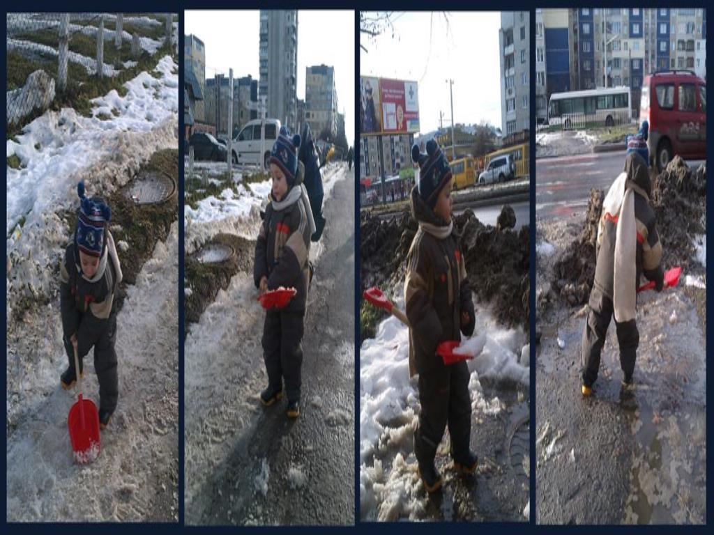 Зимние детские подвижные игры на улице с лопатой